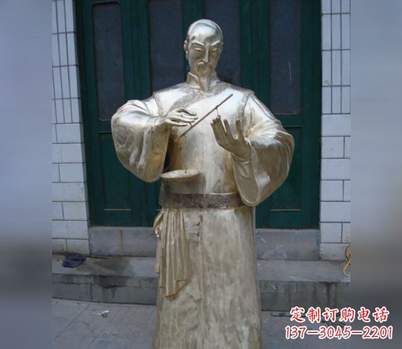 清朝中医制药人物铜雕
