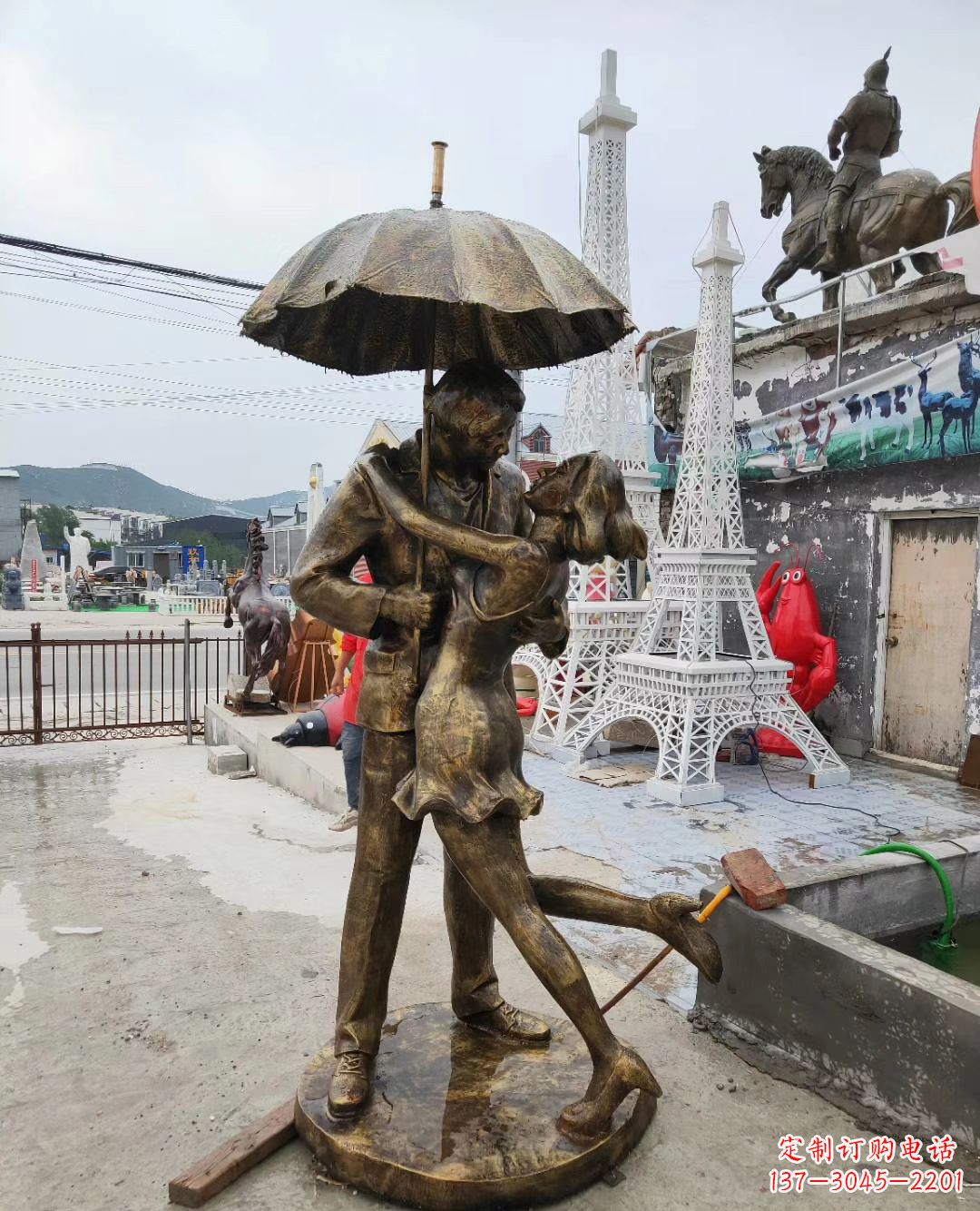情侣人物仿铜雕塑 情侣人物仿铜雕塑