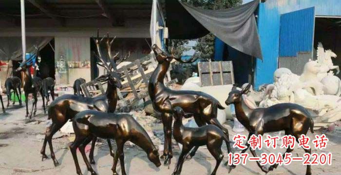 群鹿铜雕 群鹿铜雕