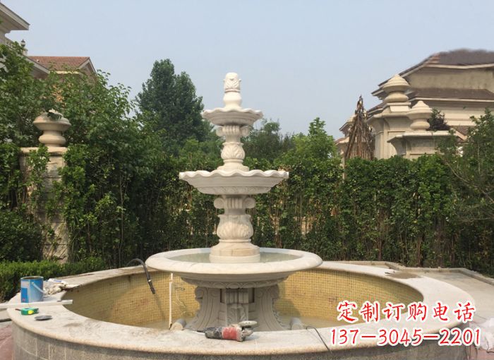 三层喷泉公园石雕 (2)
