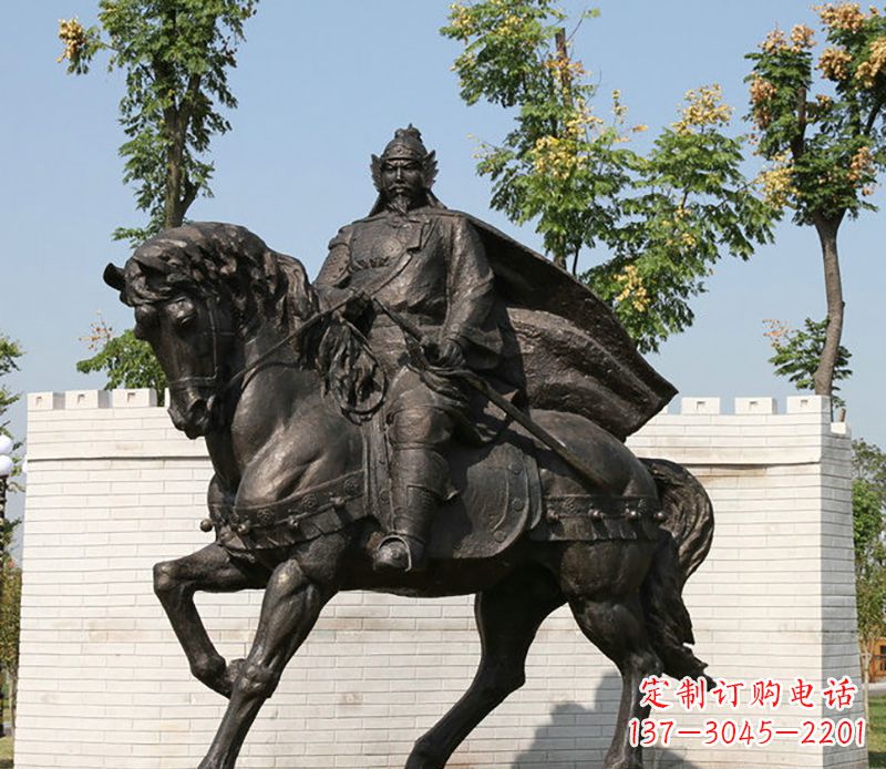 三国时期人物铜雕