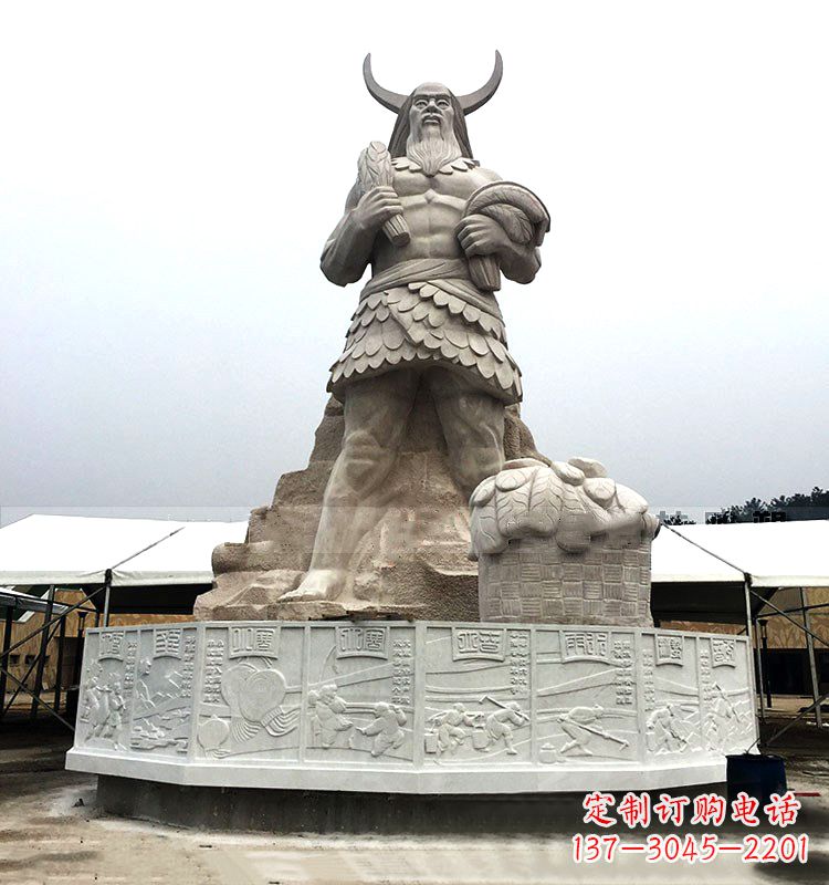 三皇五帝之神农大帝石雕雕像
