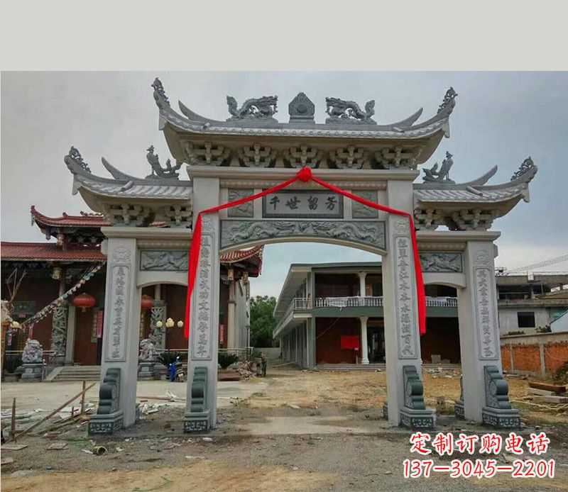 三门牌坊石雕_2 (2)