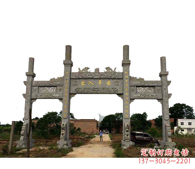 三门石牌坊石雕_1