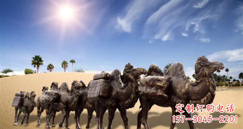 沙漠骆驼铜雕