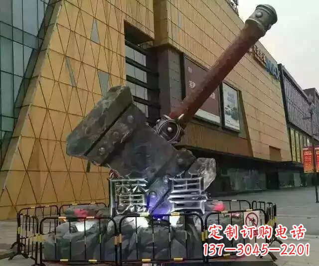 商场魔兽斧子铜雕