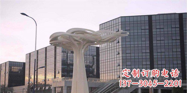 商业街不锈钢祥云标志雕塑
