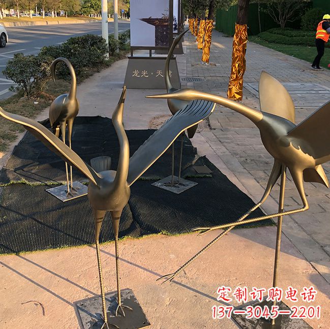 上海不锈钢动物鹤雕塑,精美绝伦 上海不锈钢动物鹤雕塑,精美绝伦