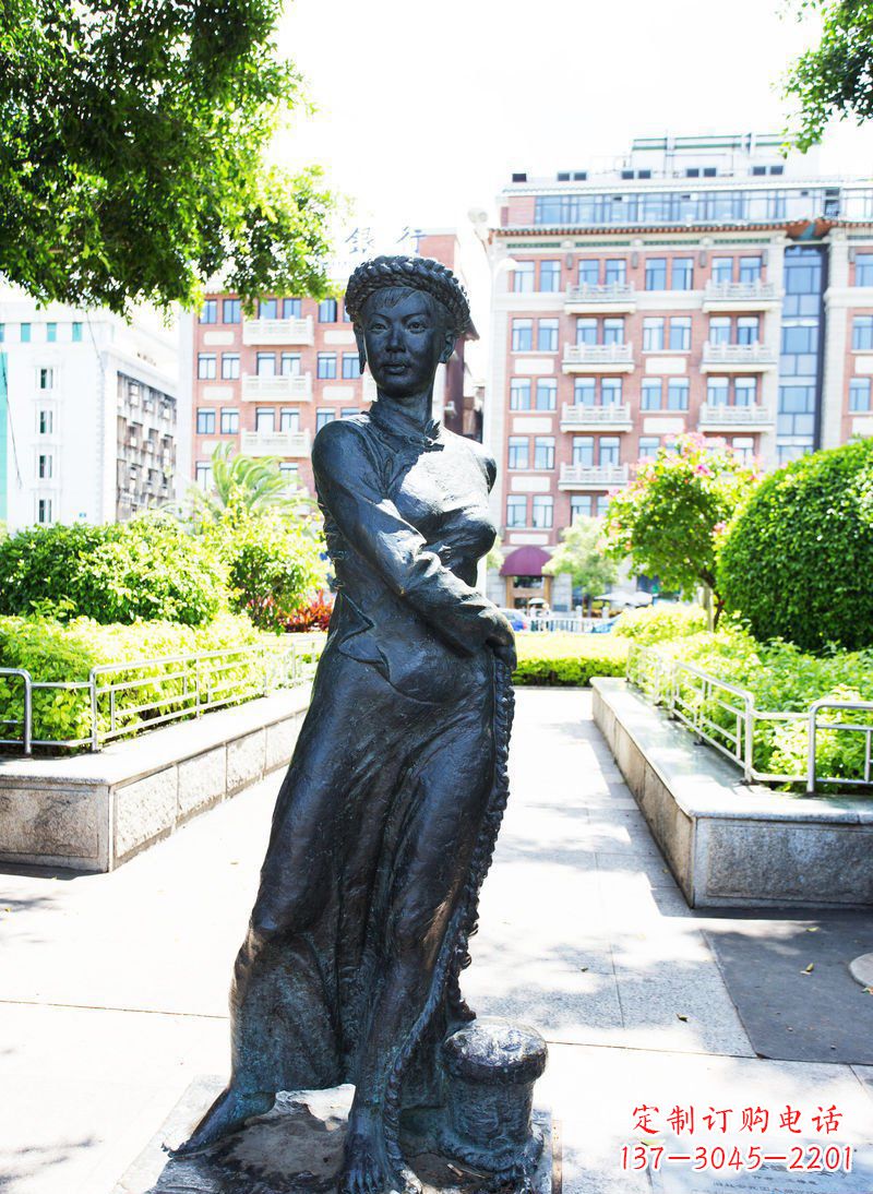 少数民族女人青铜人物铜雕