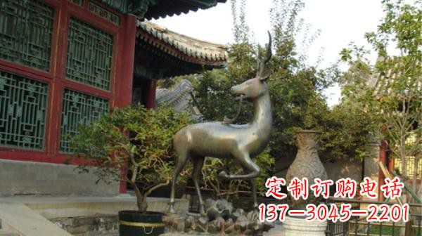 神鹿寺庙动物铜雕