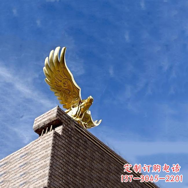 神兽鲲鹏动物景观铜雕
