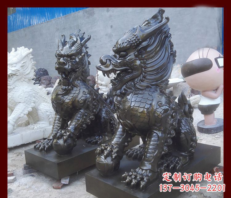 神兽麒麟铜雕