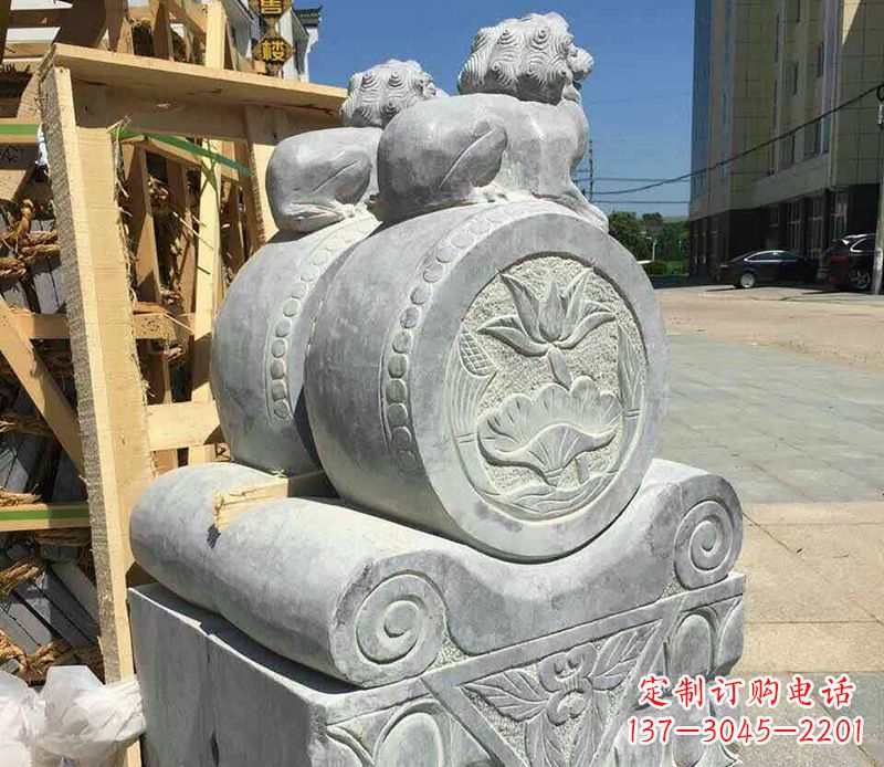 门墩雕塑 - 狮子/仿古/门墩/石雕 门墩雕塑 - 狮子/仿古/门墩/石雕