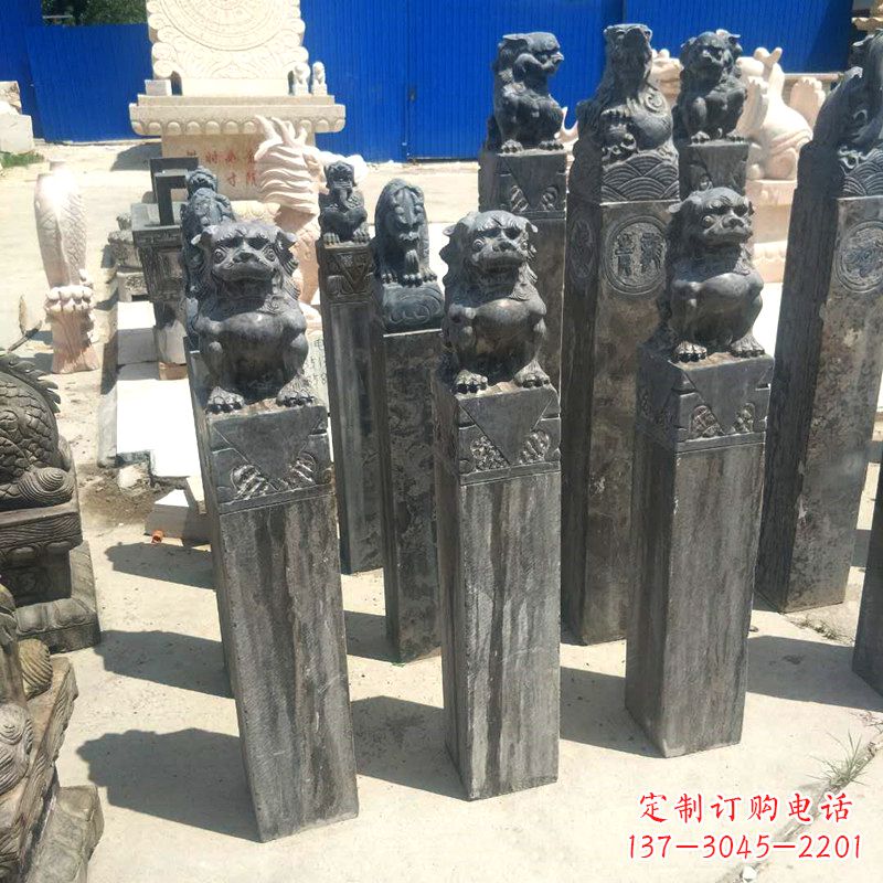 拴马桩雕塑 - 狮子/拴马桩 拴马桩雕塑 - 狮子/拴马桩