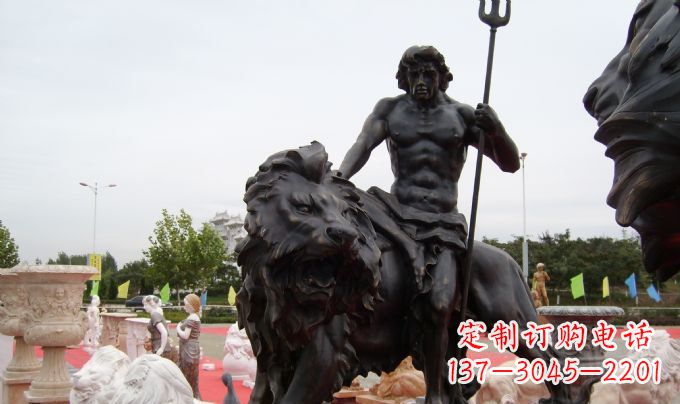 狮子座星座铜雕