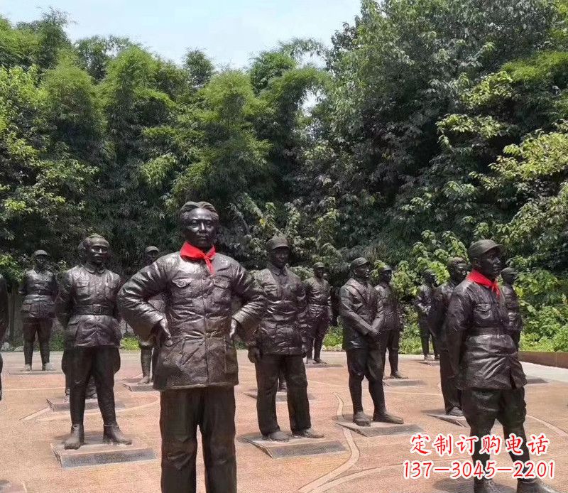 十大元帅公园铜雕