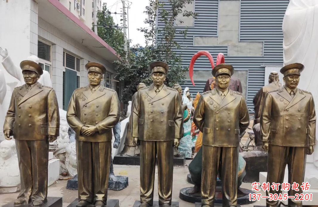 十大元帅人物铜雕