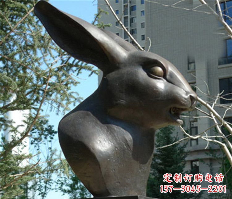 十二生肖兔首铜雕塑