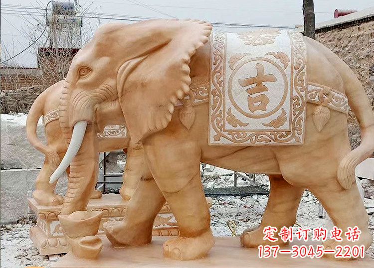石雕 大象的