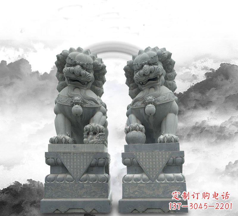 石雕大理石狮子雕刻