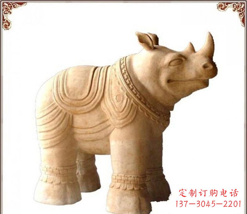 石雕大水牛公园动物摆件