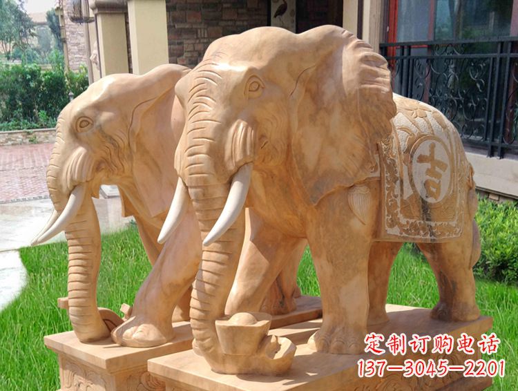 石雕大象风水