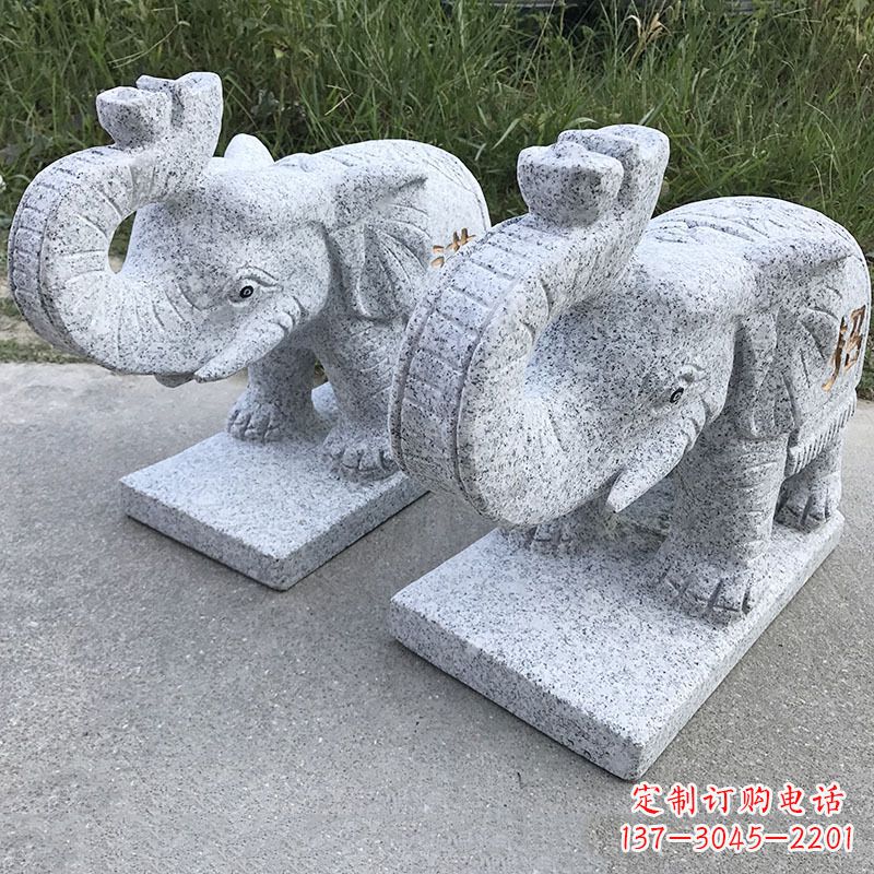 石雕大象招财象
