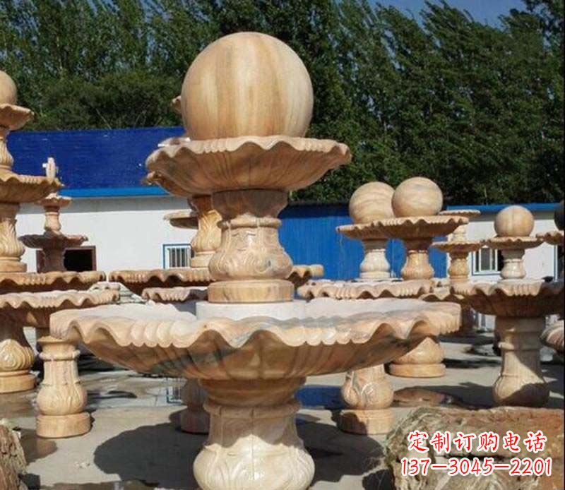 石雕风水球景观雕塑