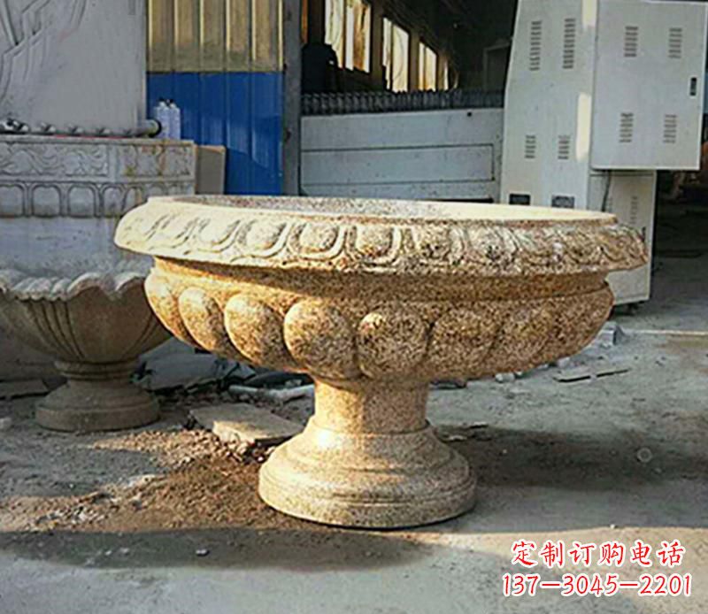 石雕公园花盆雕塑 石雕公园花盆雕塑