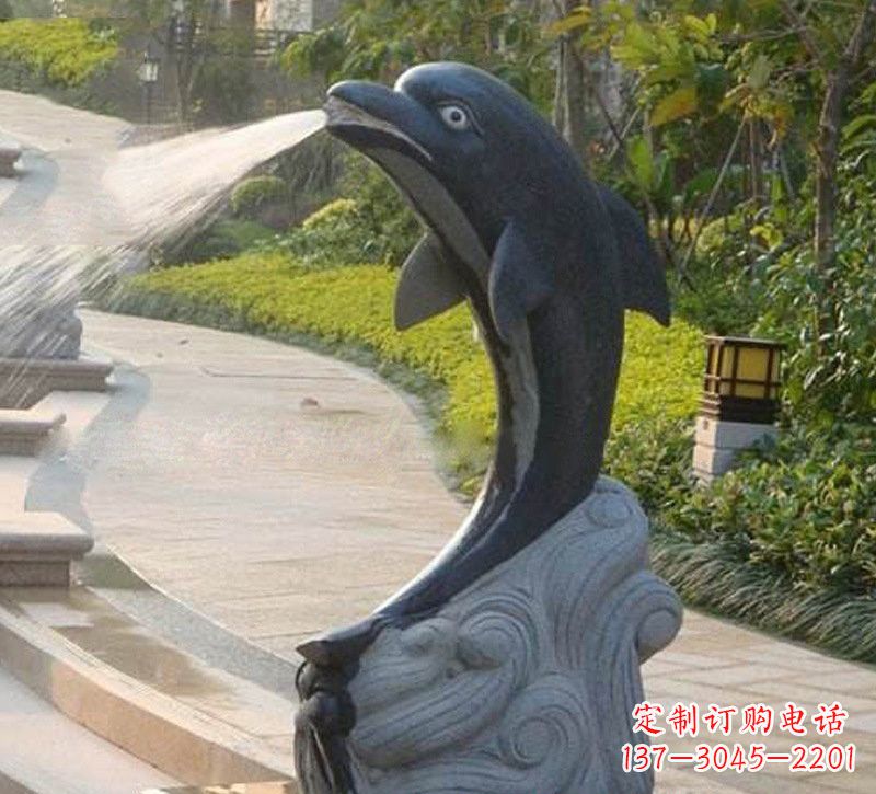 石雕公园喷水海豚