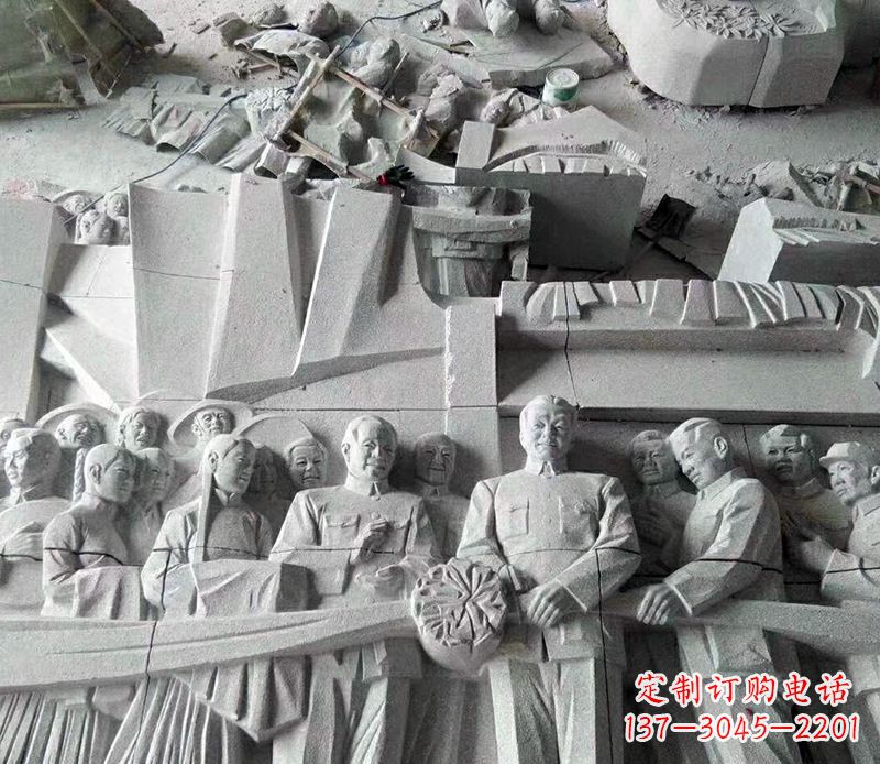 石雕广场少数民族雕刻人物