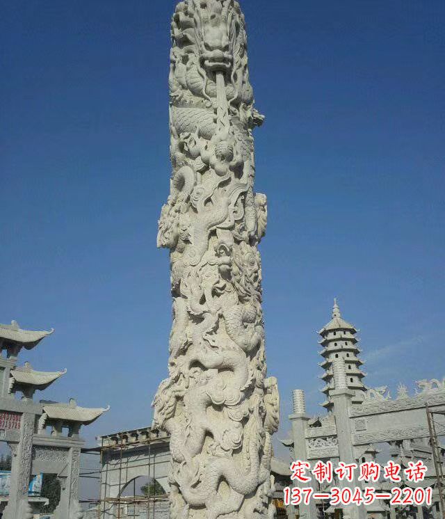石雕华表龙柱雕塑