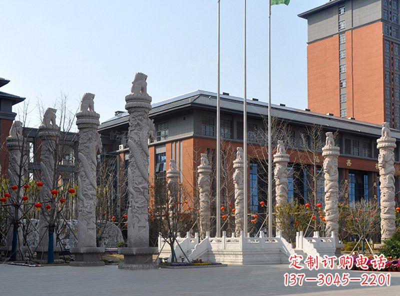 石雕华表柱-企业政务部门广场景观装饰柱