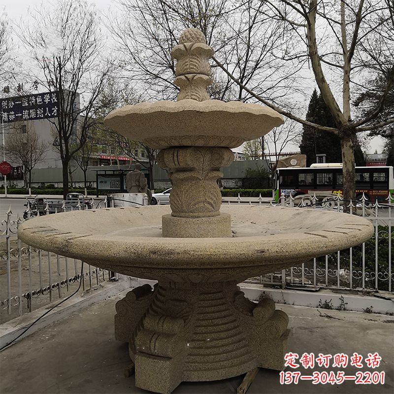 石雕莲花风水球