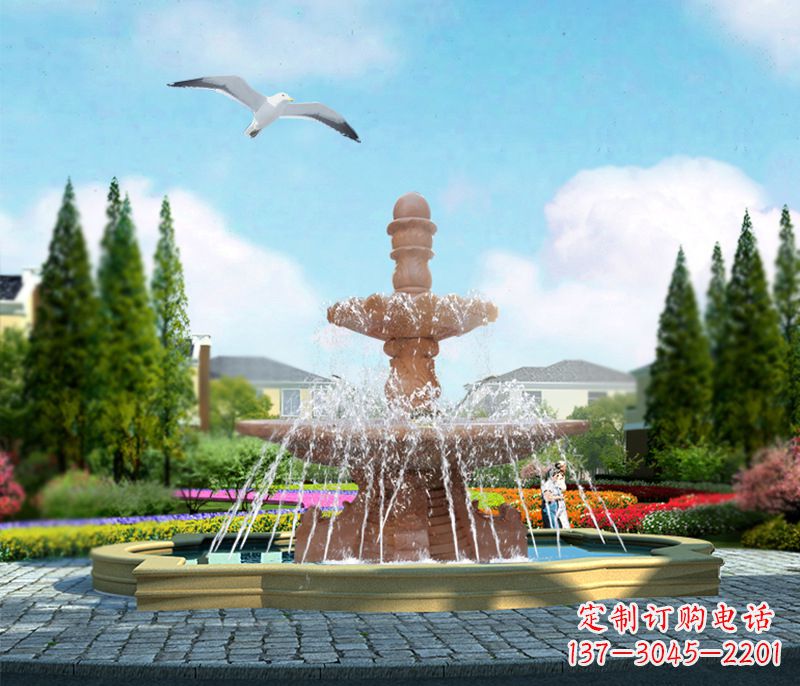 石雕流水招财喷泉