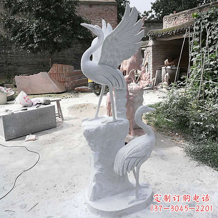 石雕龙龟鹤摆件