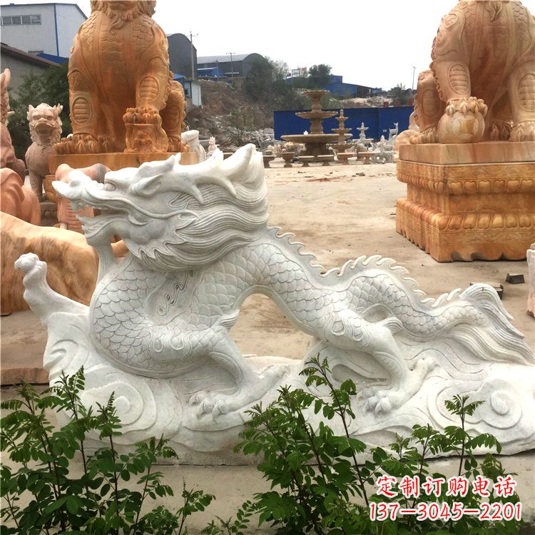 石雕龙汉白玉大理石雕塑