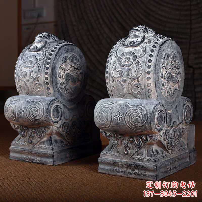 石雕龙头门墩