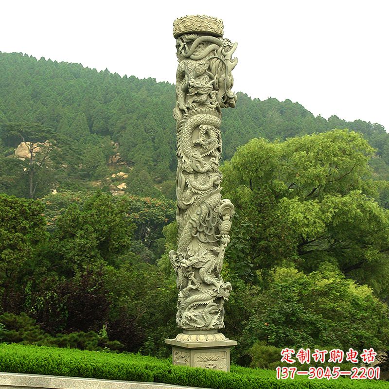 石雕龙柱-景区园林装饰文化柱