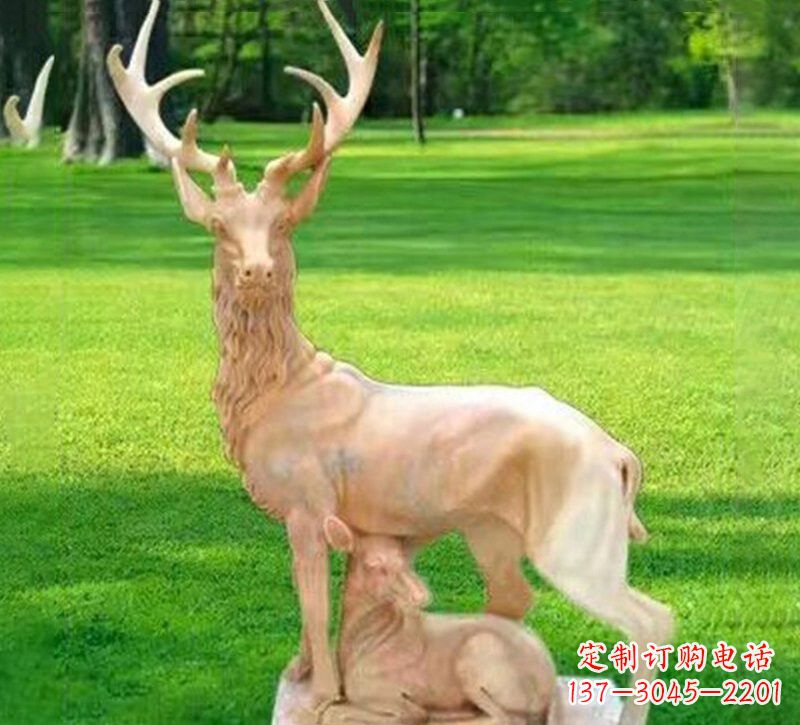 石雕鹿动物雕塑 石雕鹿动物雕塑