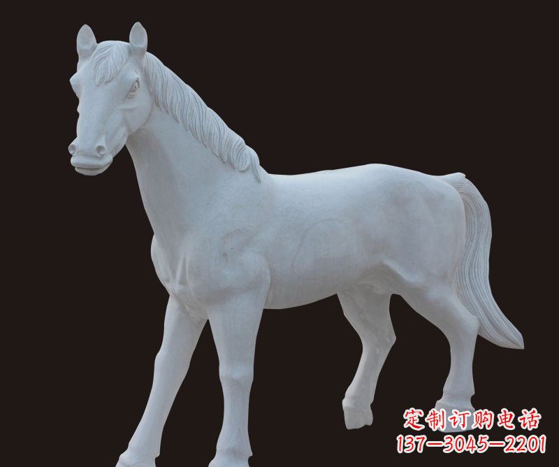 石雕马动物雕塑
