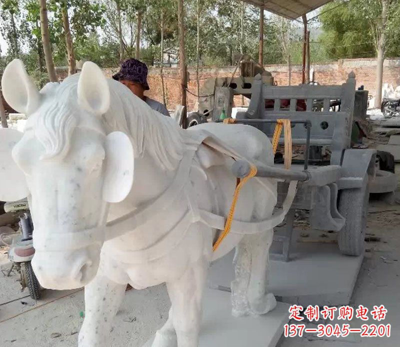 石雕马拉车雕塑 石雕马拉车雕塑