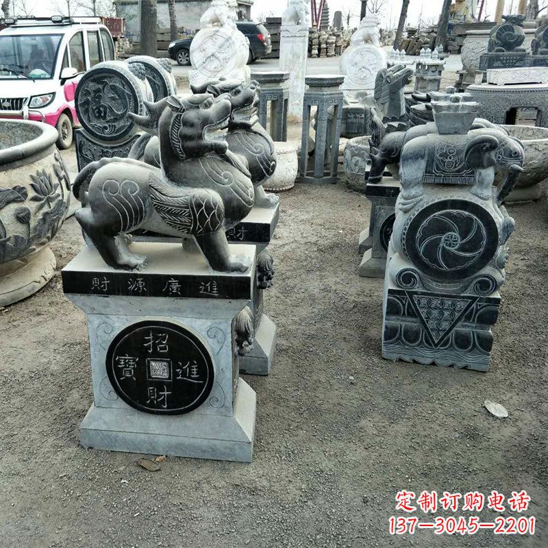 石雕门墩兽头