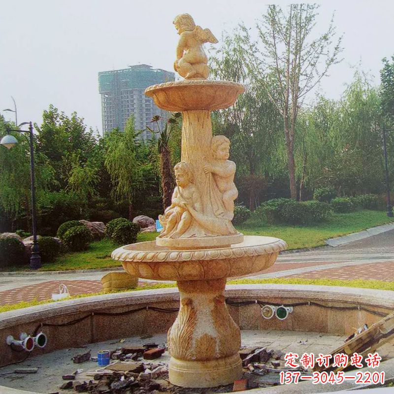 石雕喷泉龙头