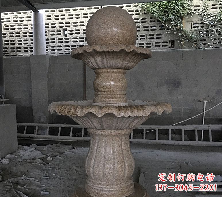 石雕喷泉小鱼