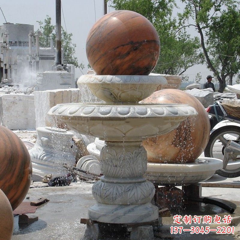 石雕青石风水球