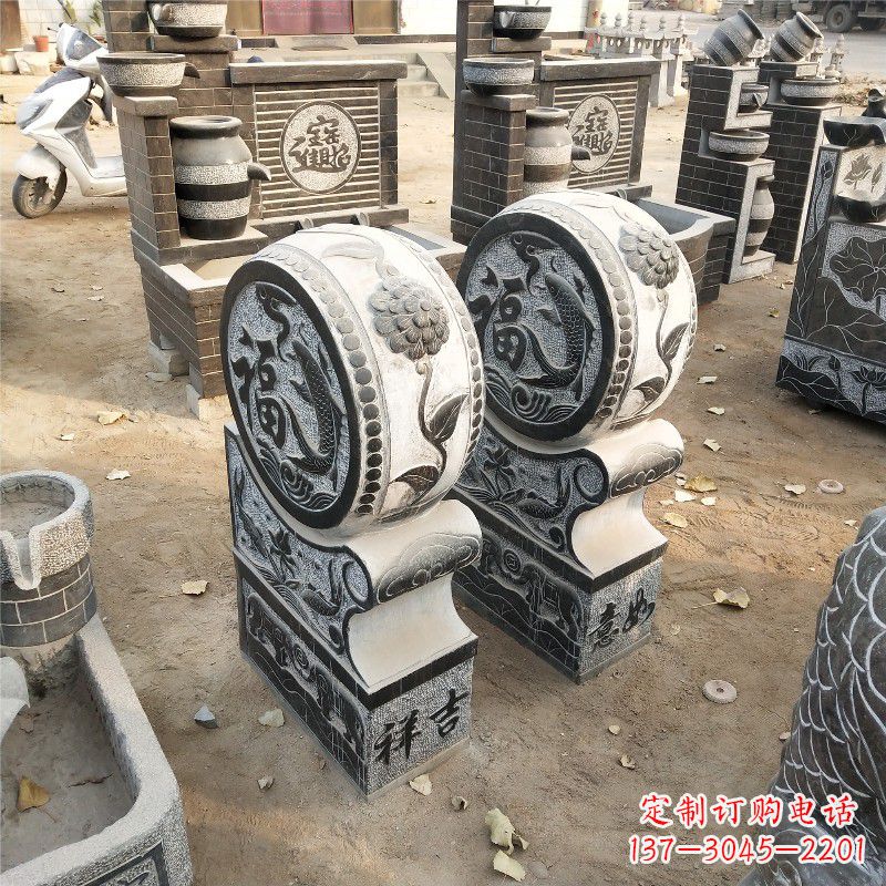 石雕青石门墩雕塑