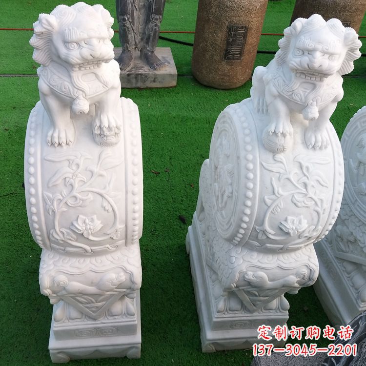 石雕青石貔貅门墩雕塑