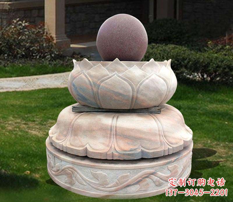 石雕小区风水球雕塑