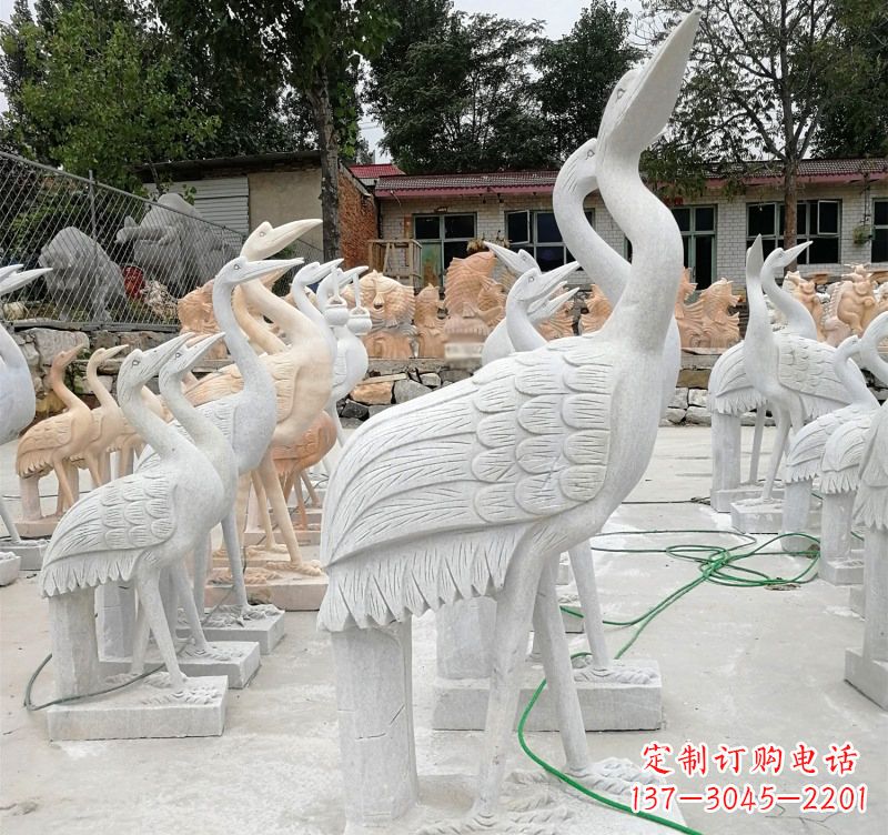 石雕小仙鹤
